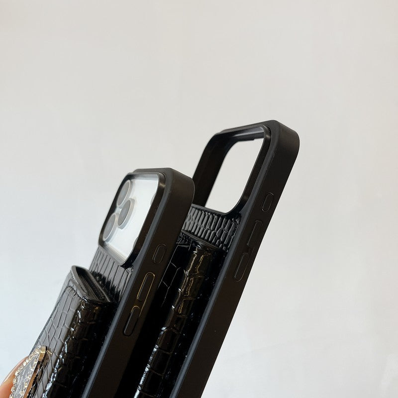 Pra Black Logo Card Bag iPhone Case