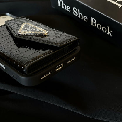 Pra Black Logo Card Bag iPhone Case