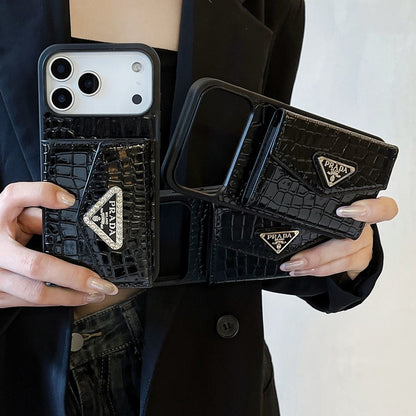 Pra Black Logo Card Bag iPhone Case