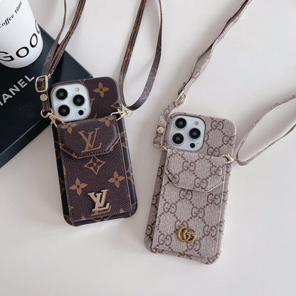 GG Fabric Chain iPhone Case