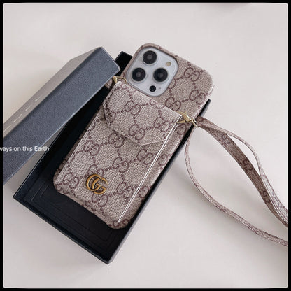 GG Fabric Chain iPhone Case