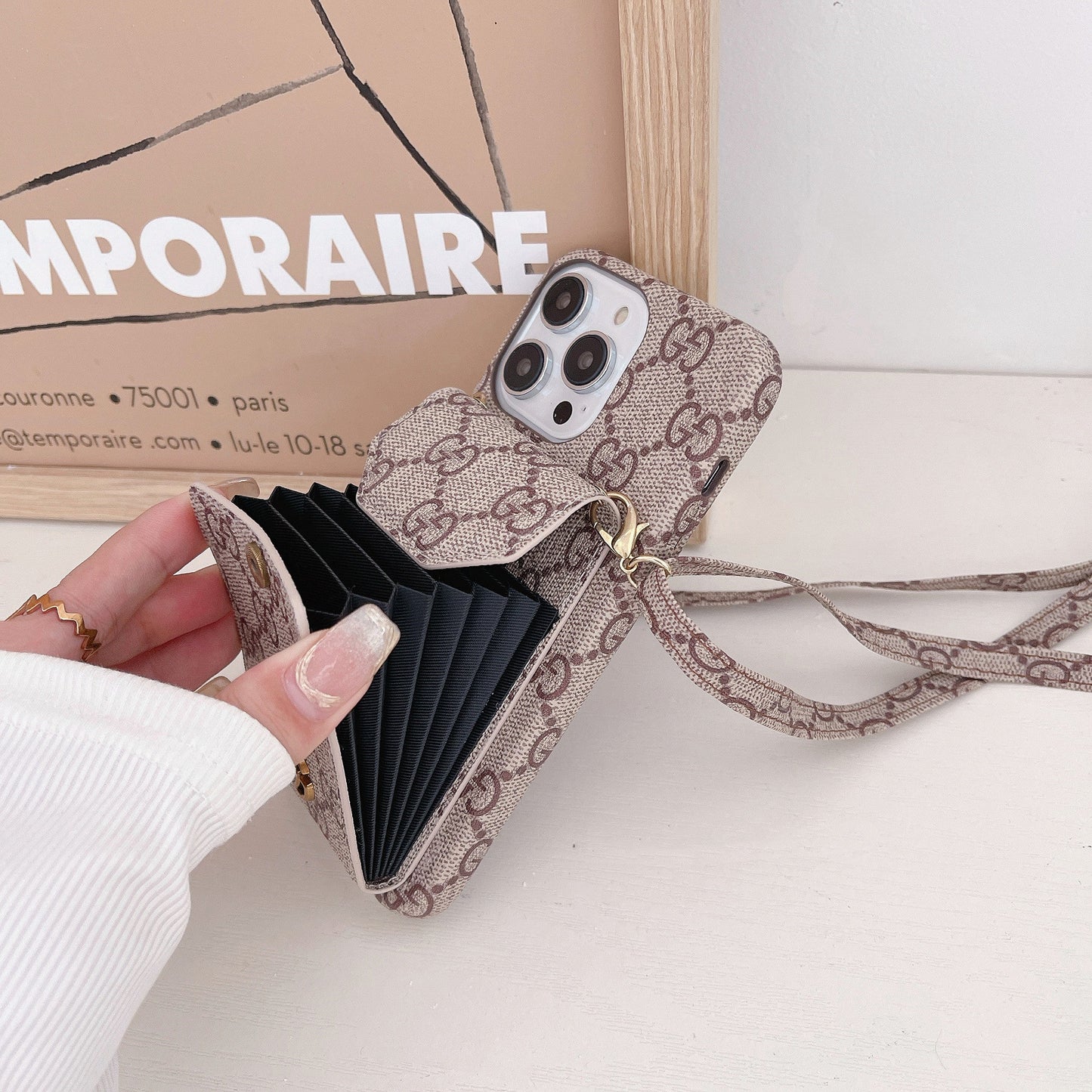 GG Fabric Chain iPhone Case