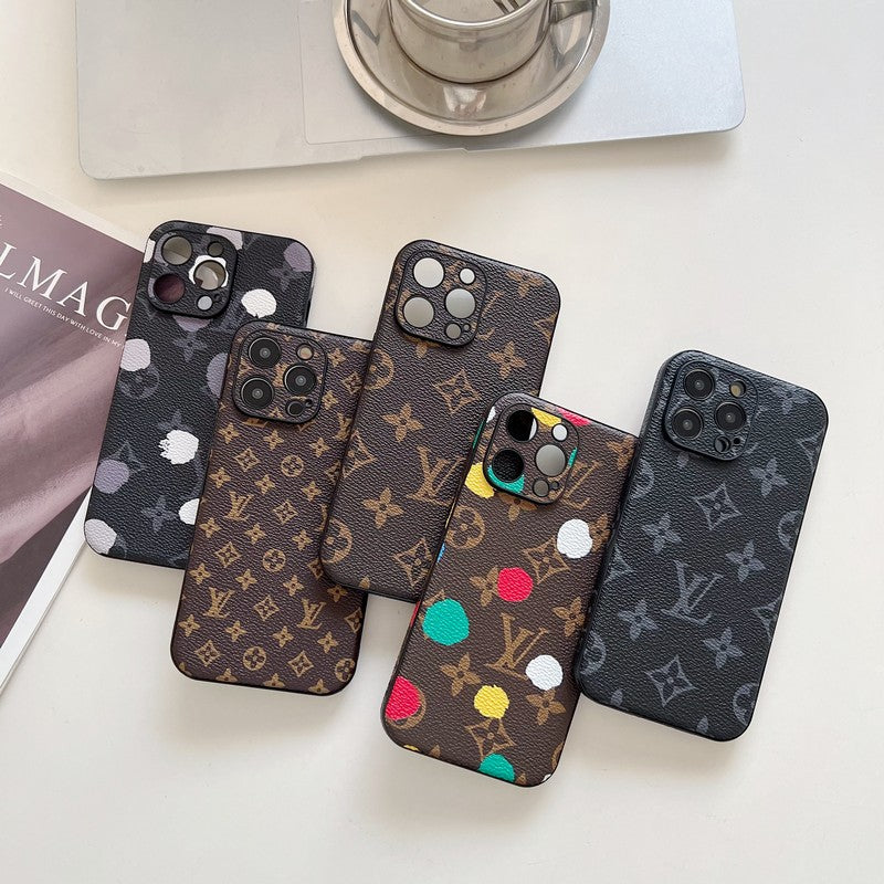 Lou Classic Color Leather iPhone Case