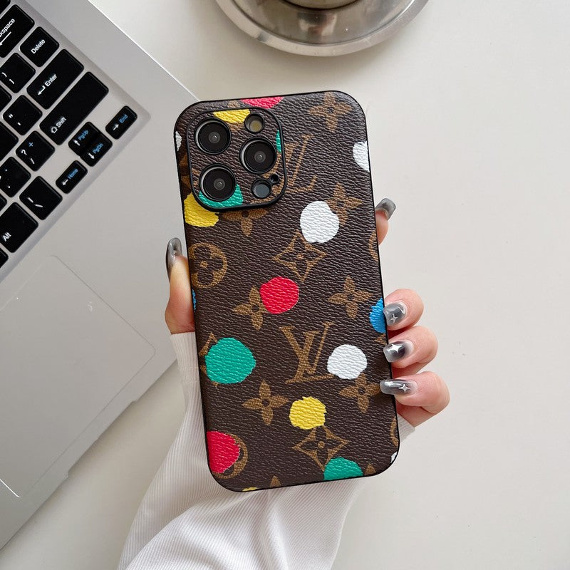 Lou Classic Color Leather iPhone Case