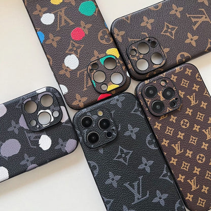 Lou Classic Color Leather iPhone Case