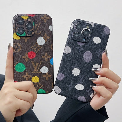 Lou Classic Color Leather iPhone Case