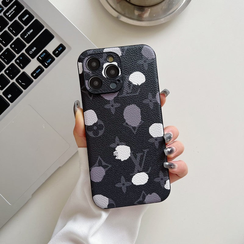 Lou Classic Color Leather iPhone Case