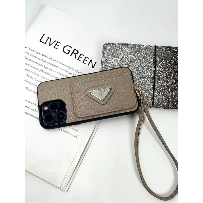 Pra Four Colors Card Bag iPhone Case