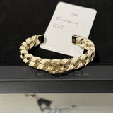 18K CC 26C Black Open Cuff Bracelet