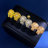 18K CC Camellia Earrings