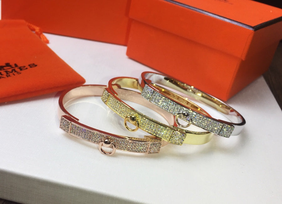 18K Collier De Chien Diamond H Bracelet