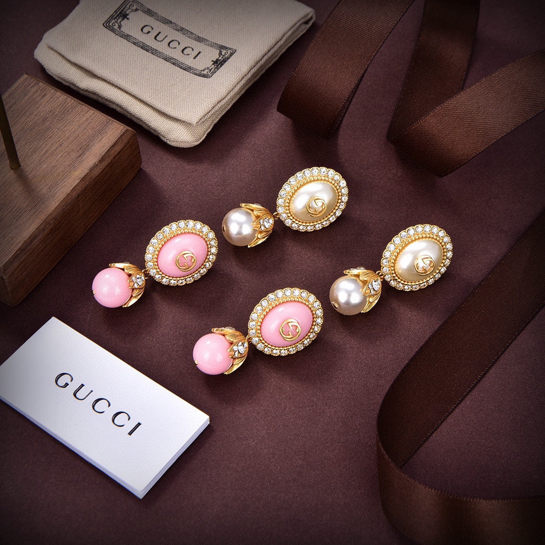 18K GG Pearl Earrings