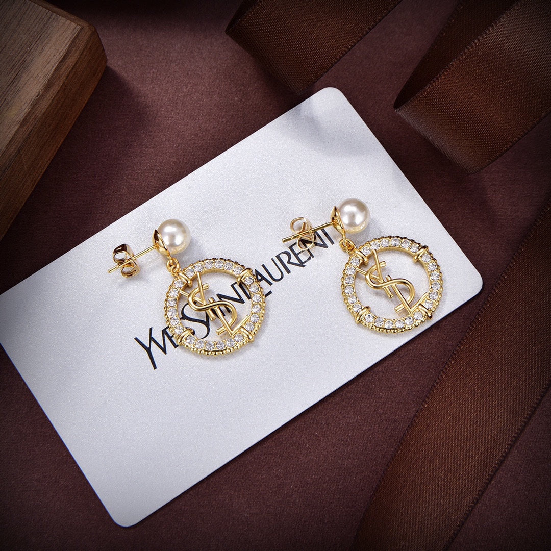 18K Saint Circle Diamonds Earrings