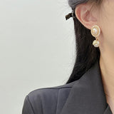 18K GG Flower Pearl Earrings