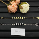 18K GG Letter Bracelet