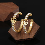 18K GG Color Crystal Earrings