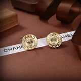 18K CC Purple Gold Earrings
