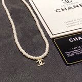 18K CC Pearls Choker Necklace