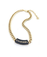 18K CC Black Logo Chain Necklace