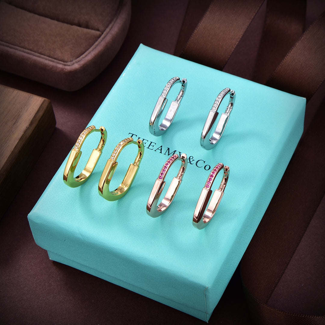18K T Lock ROS¡§| Edition Medium Earrings
