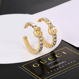 18K GG Color Crystal Earrings