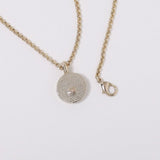 18K CC Black & White Logo Gold Necklace