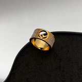 18K F Is Wide Ring