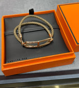 18K Roulis Double Tour Grey H Bracelet
