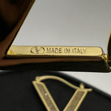 18K Vlogo Diamonds Earrings
