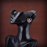 18K GG Pink Heart Earrings