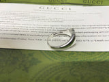 GG Interlocking G Red Enamel Heart Ring