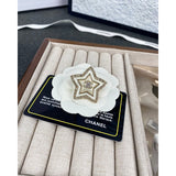 18K CC Star Pearl Brooch