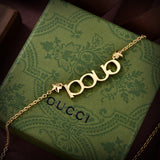 18K GG Embellished Script Letter Bracelet