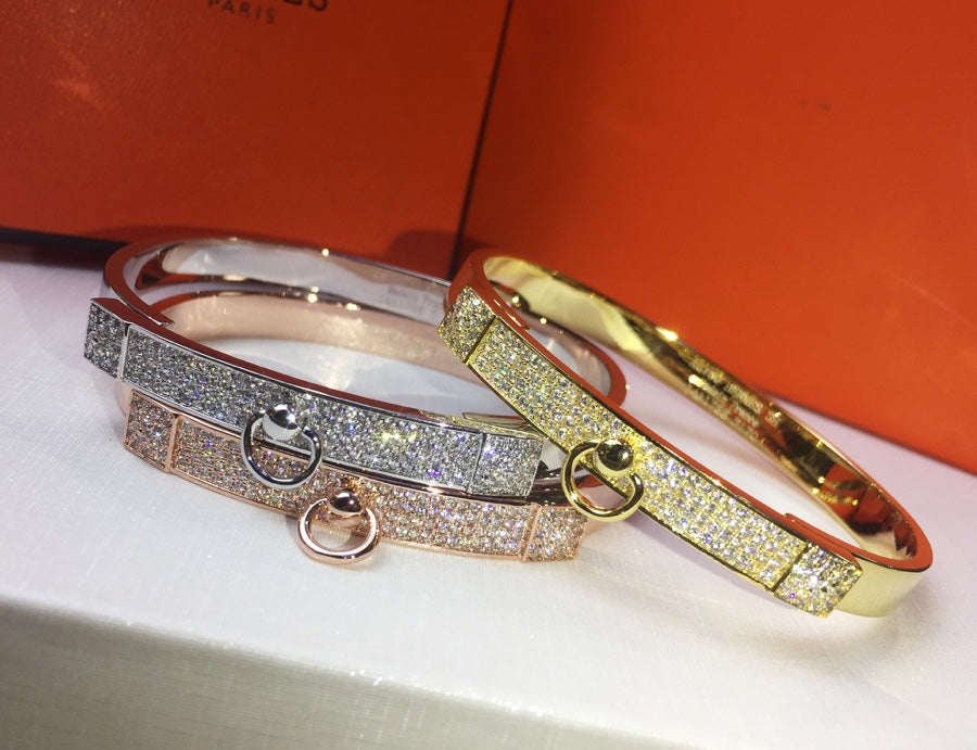 18K Collier De Chien Diamond H Bracelet