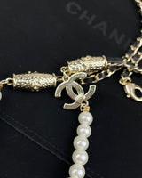 18K CC Crystals Choker Necklace