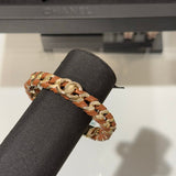 18K CC 26C Brown Open Cuff Bracelet
