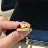 18K BV Serpenti Viper Black Ring