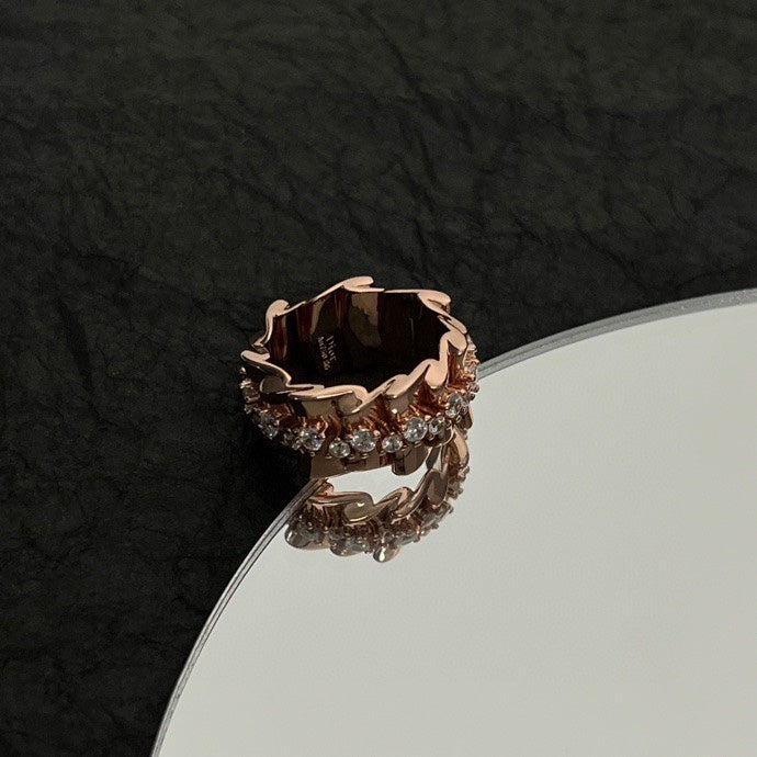 18K CD Archi Bar en Corolle Bague Ring