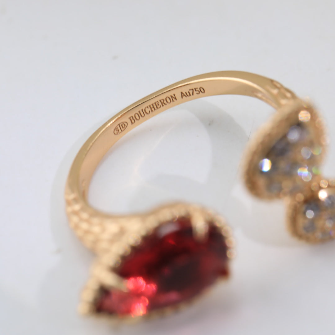 18K Serpent Boh¡§¡§me Diamonds Ring
